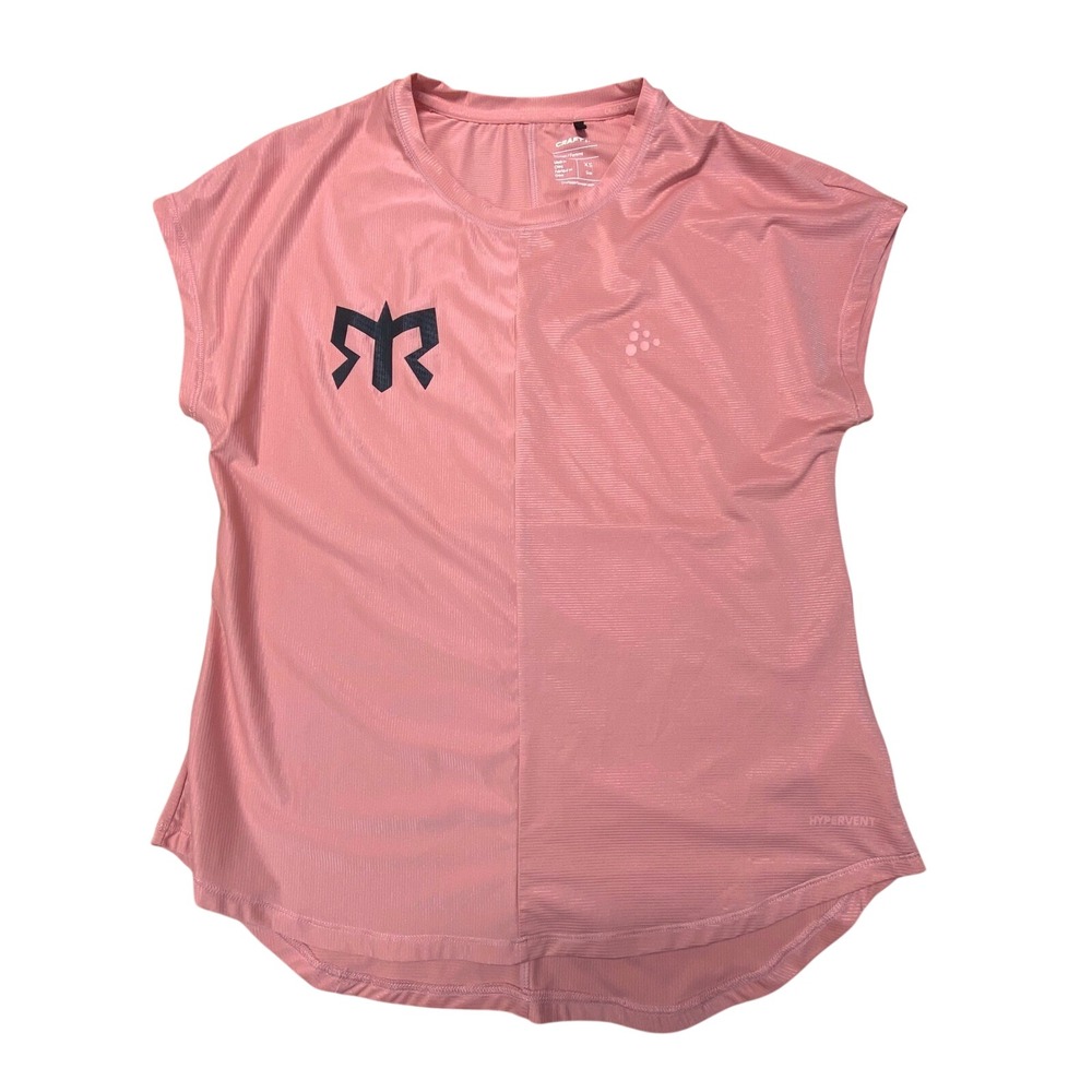 Craft Hypervent Women's Running Tee Pink Size‎ XS Reflective Lightweight
